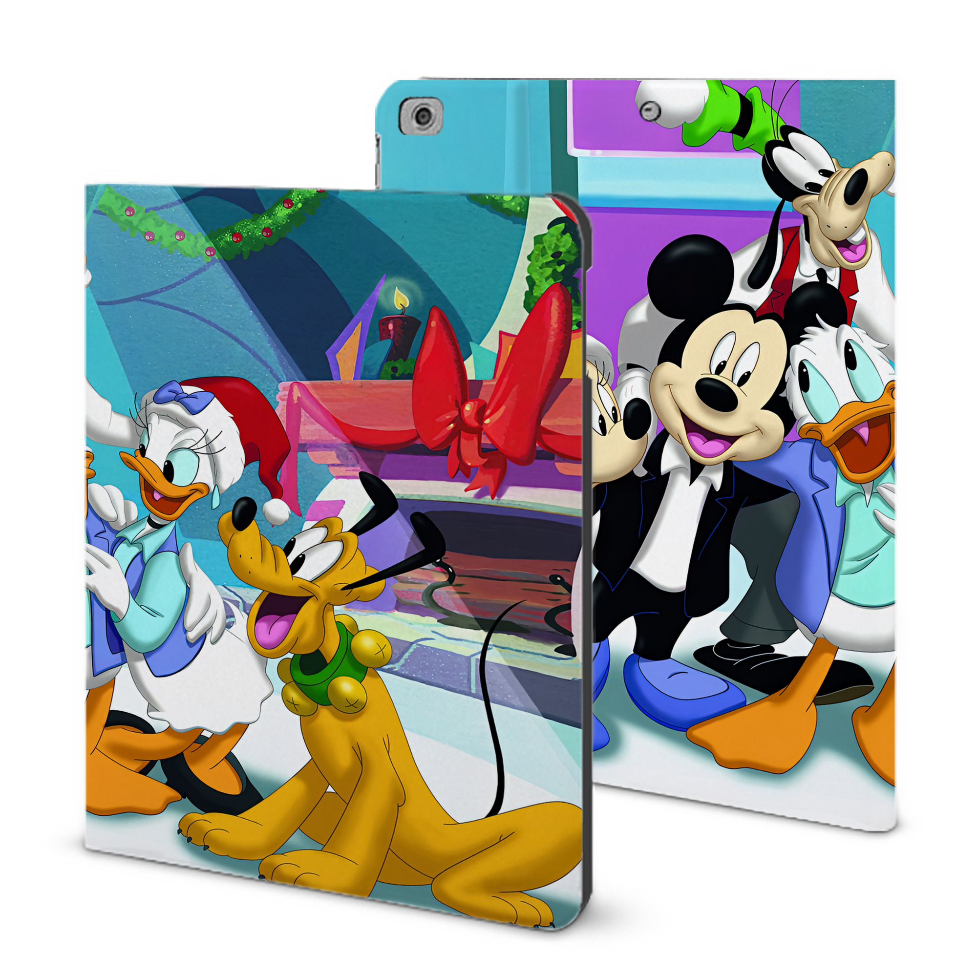 （画像用） ミッキーマウス Mickey Mouse IPad ケース ブック型 PUレザー TPU 耐衝撃 軽量 薄型 ペン収納なし 全面保護 IPad 各モデル対応